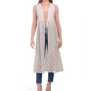 VALENTINA NALDI COTTON DUSTER COVER UP MADE IN ITALY ONE SIZE FITS MOST